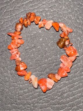 Orange Chip Stone Stretch Bracelet - Women Jewelry